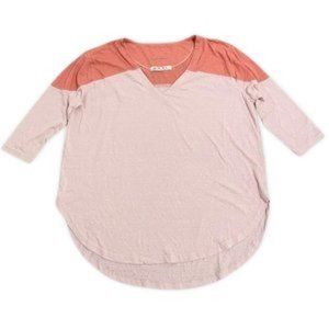 We The Free Pink and Melon 3/4 Sleeve T-Shirt